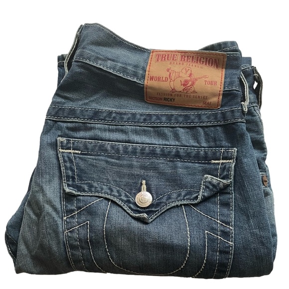 RARE VINTAGE TRUE RELIGION JEANS RICKY SIZE 34 - Picture 1 of 7
